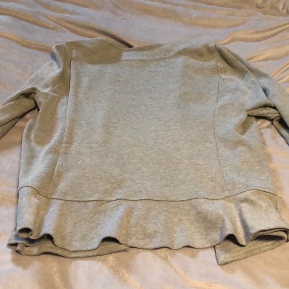 Gray Open Cardigan with Peplum - Picture 6 of 6